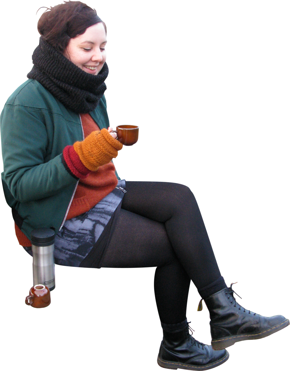 #135 F And I Had Freezing Coffee On Her Birthday Last - People Drinking Coffee Png (1002x1280), Png Download