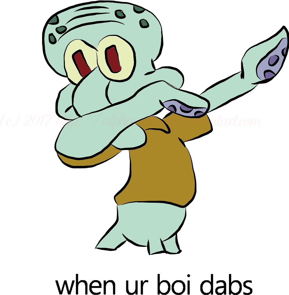 Clip Art Clarinet Clipart Squidward - Squidward Dab Png (1191x670), Png Download