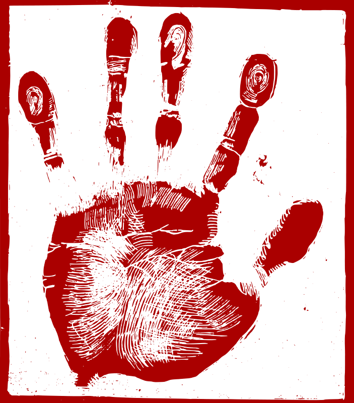 Palm Print Clip Art (703x800), Png Download