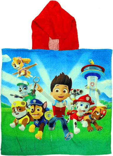 Peluche Pat Patrouille Serviette à Capuche Paw Patrol - Poncho Enfant Plage Et Bain Cape De Bain Bebe