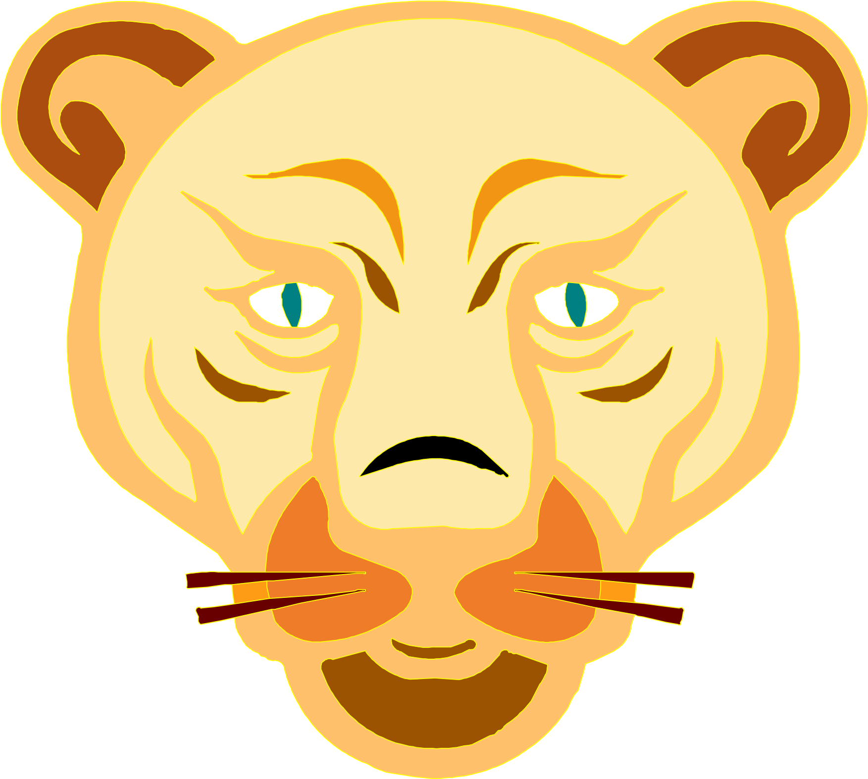 Lion Face Svg File (900x900), Png Download