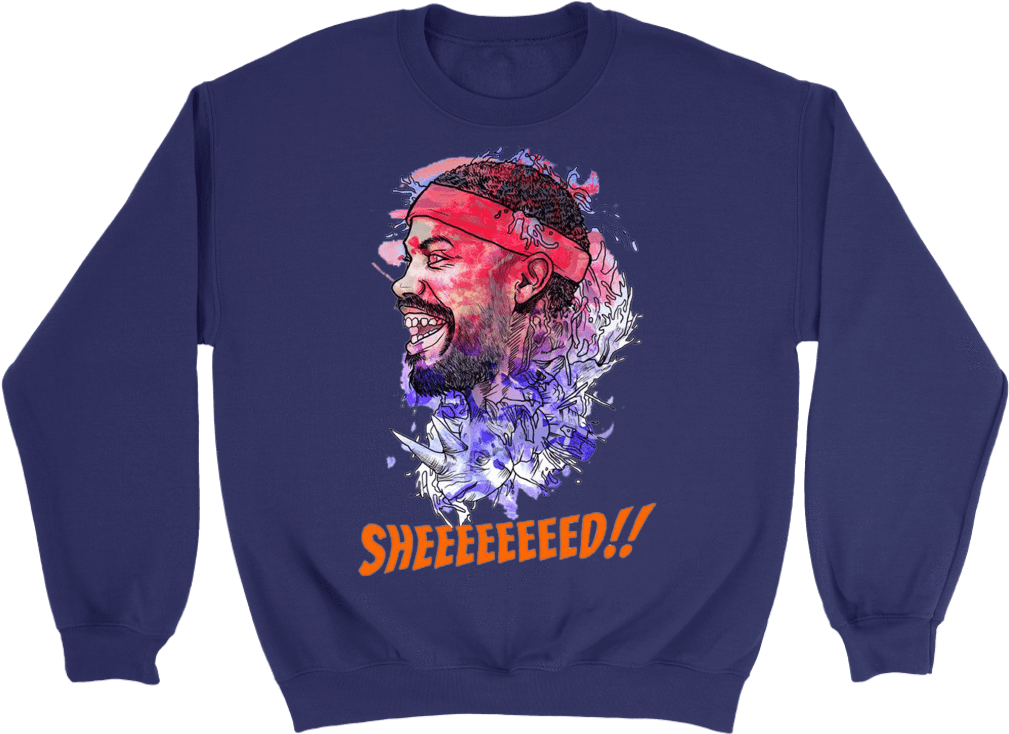 Crewneck Sweatshirt / Purple / S Rasheed Wallace Watercolor - Chinese Crouching Tiger Premium Sweatshirt (6 Colors (1024x1024), Png Download