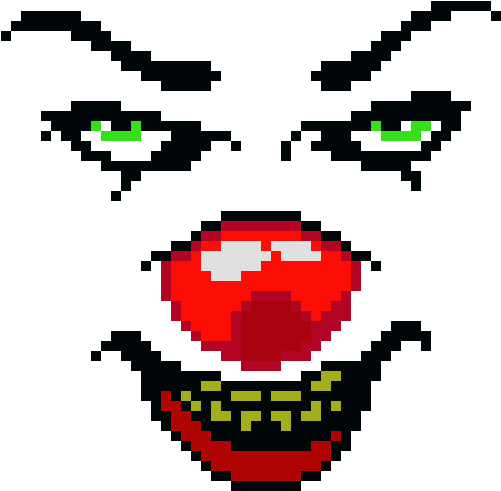 Original Pennywise - Horror Pixel Art Minecraft (700x630), Png Download
