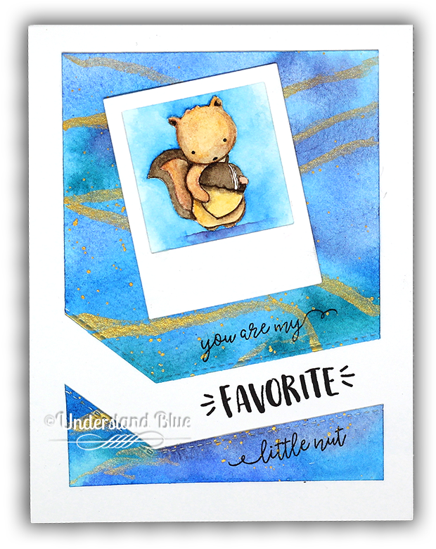 Favorite Nut Squirrel Watercolor Card By Understand - Picture Frame (650x796), Png Download