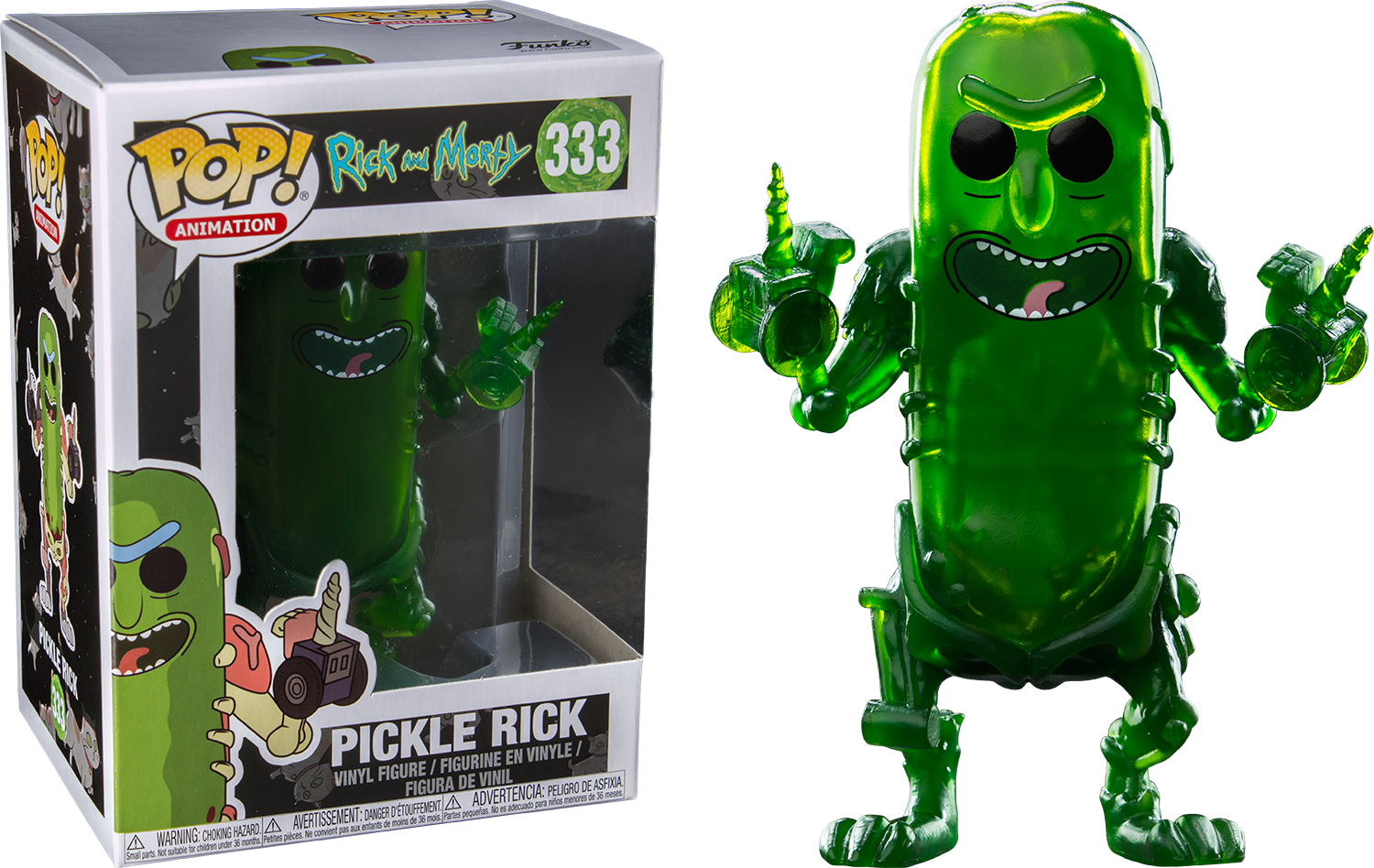 Rick - Pickle Rick Pop Vinyl (1500x948), Png Download