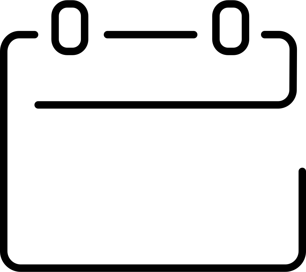 Empty Ultrathin Svg Icon - Calendar Icon Line Png (980x872), Png Download