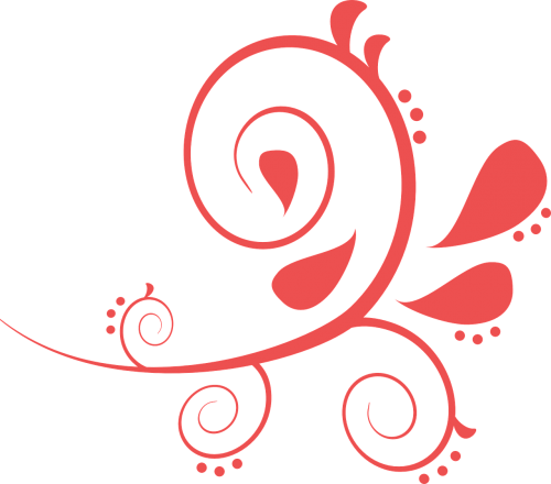 Scroll,fleur De - Black And White Butterfly Floral Art Design - Shower (500x440), Png Download