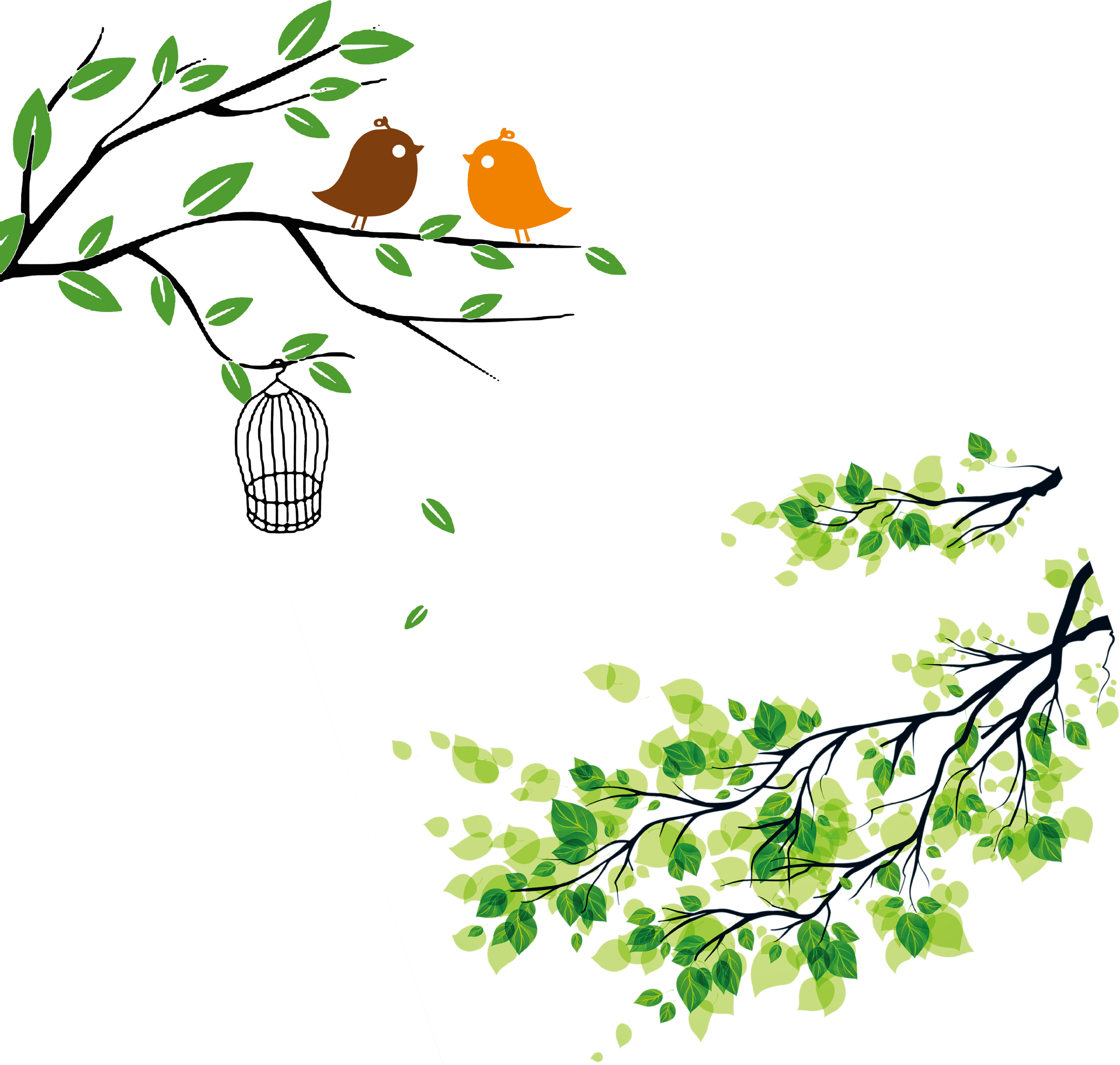 Twig Vector Clipart - Animadas Imagenes De Ramas De Arboles (6159x5855), Png Download