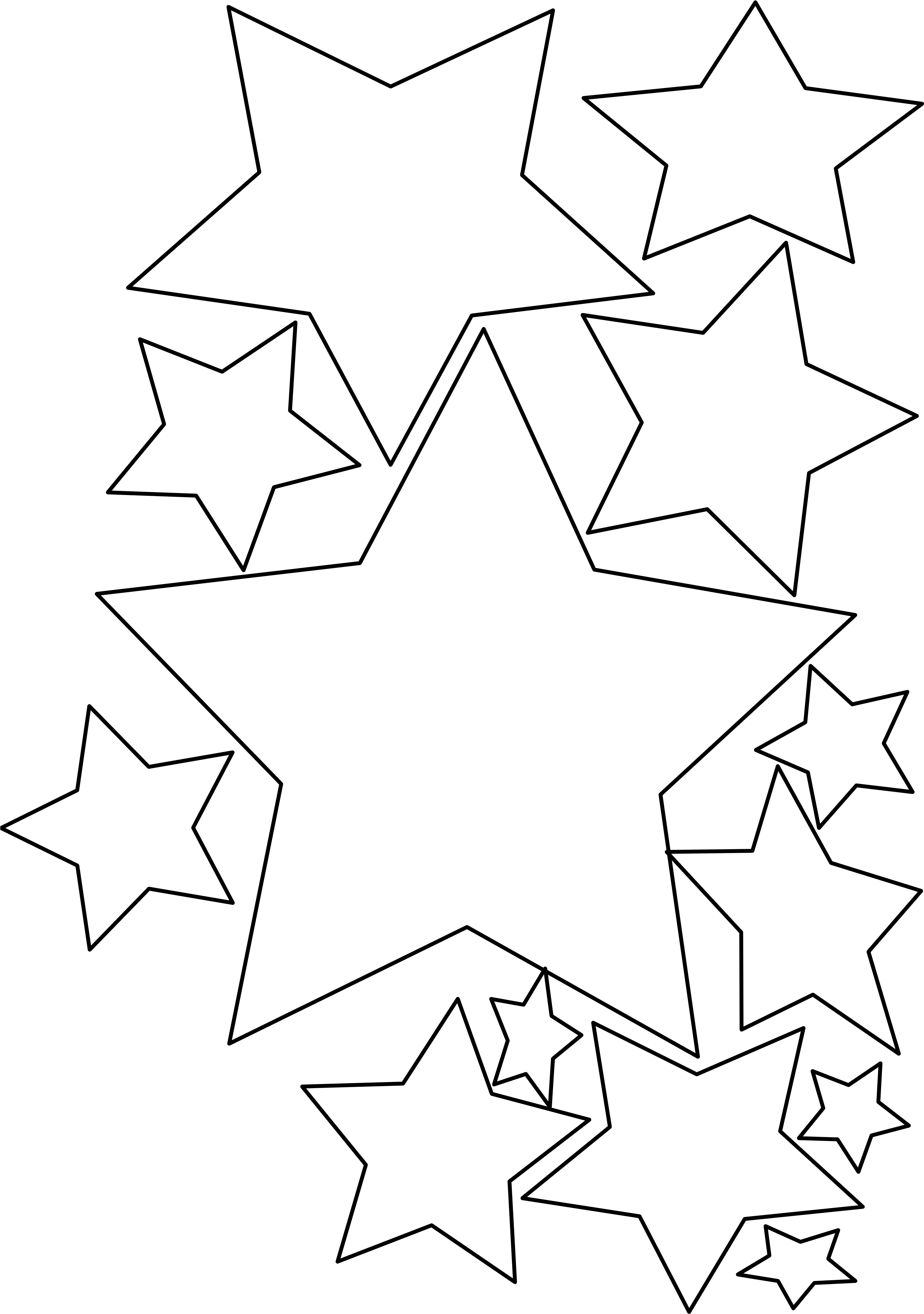 Star Clip Art Black And White - Clip Art (555x785), Png Download