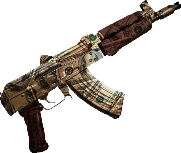 Gun Gold Guns Machine Ak - Gold Draco (630x533), Png Download