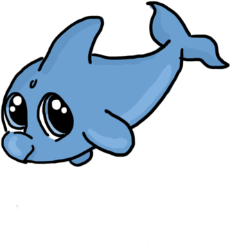 Dolphin Baby By Merleee On Deviantart - Cuteness (900x506), Png Download