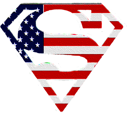 American Flag Superman Shield Adult Pull - Logo Superman Bendera Amerika (567x700), Png Download