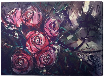 Watercolor Painting Style Roses Abstract Art - Painting (400x400), Png Download
