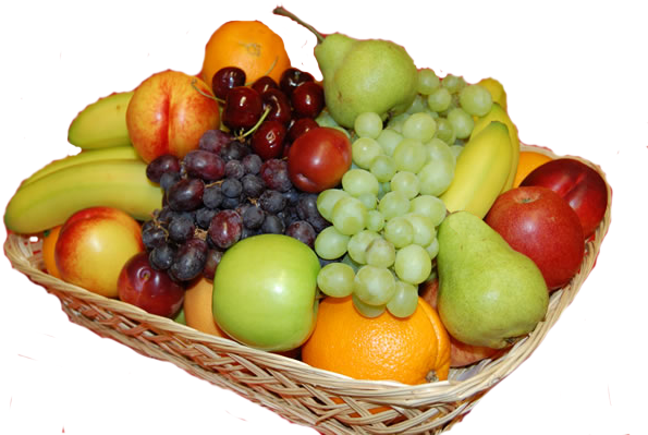 Fruits Basket Png - Basket Of Fruits Png (602x400), Png Download