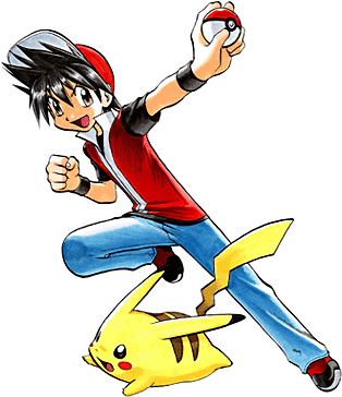 Red Flare - Red Pokemon Manga (315x391), Png Download