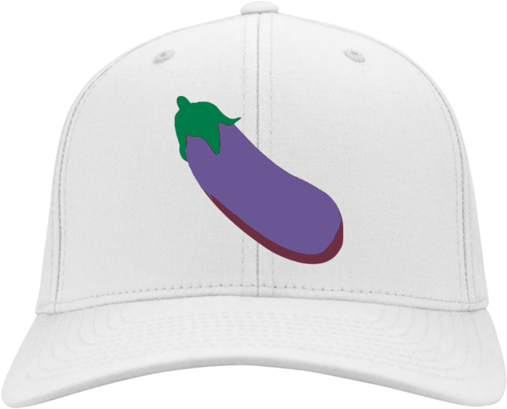 Eggplant Emoji Youth Embroidered Dri Fit Nylon Cap (1024x1024), Png Download