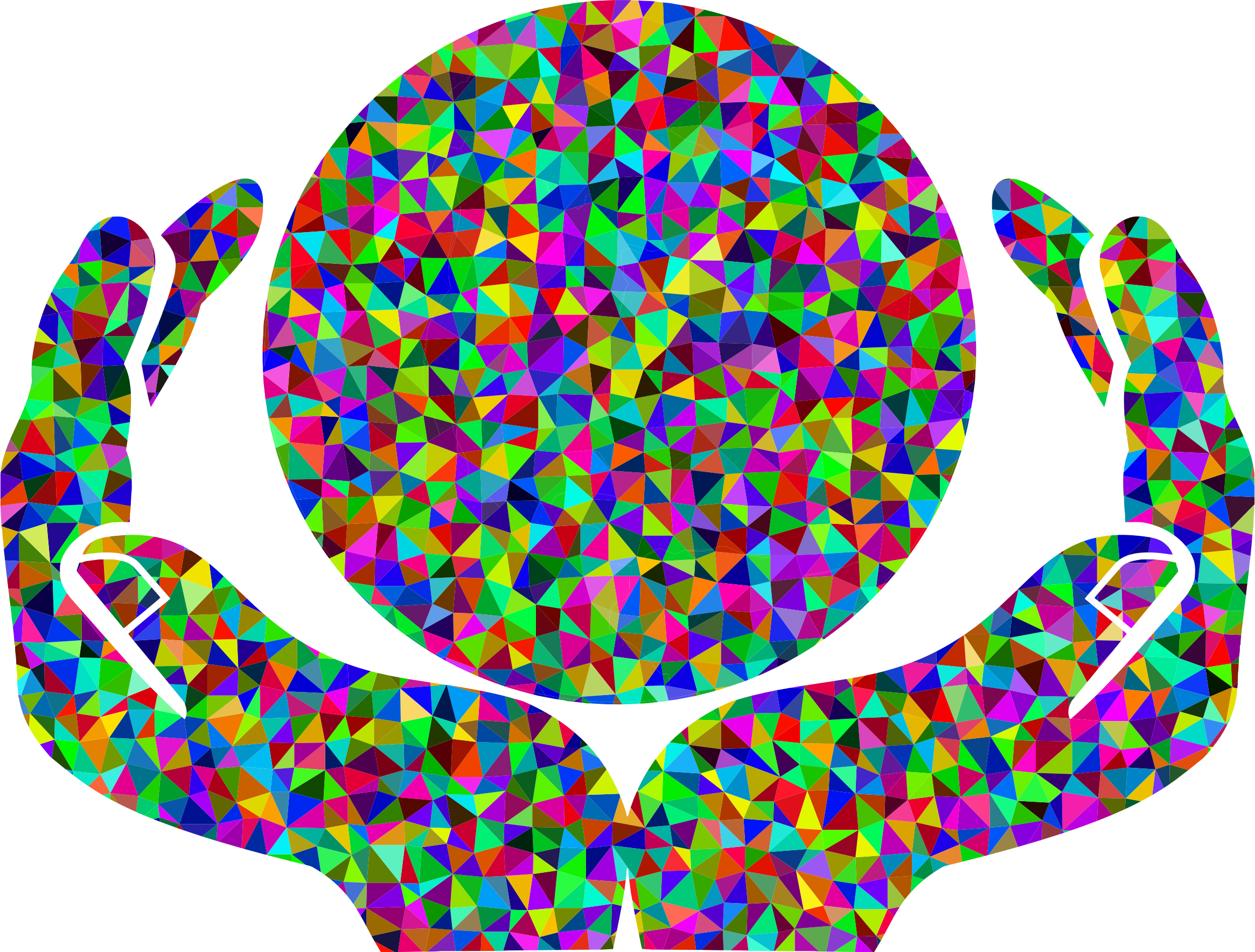 This Free Icons Png Design Of Prismatic Low Poly World (2330x1768), Png Download