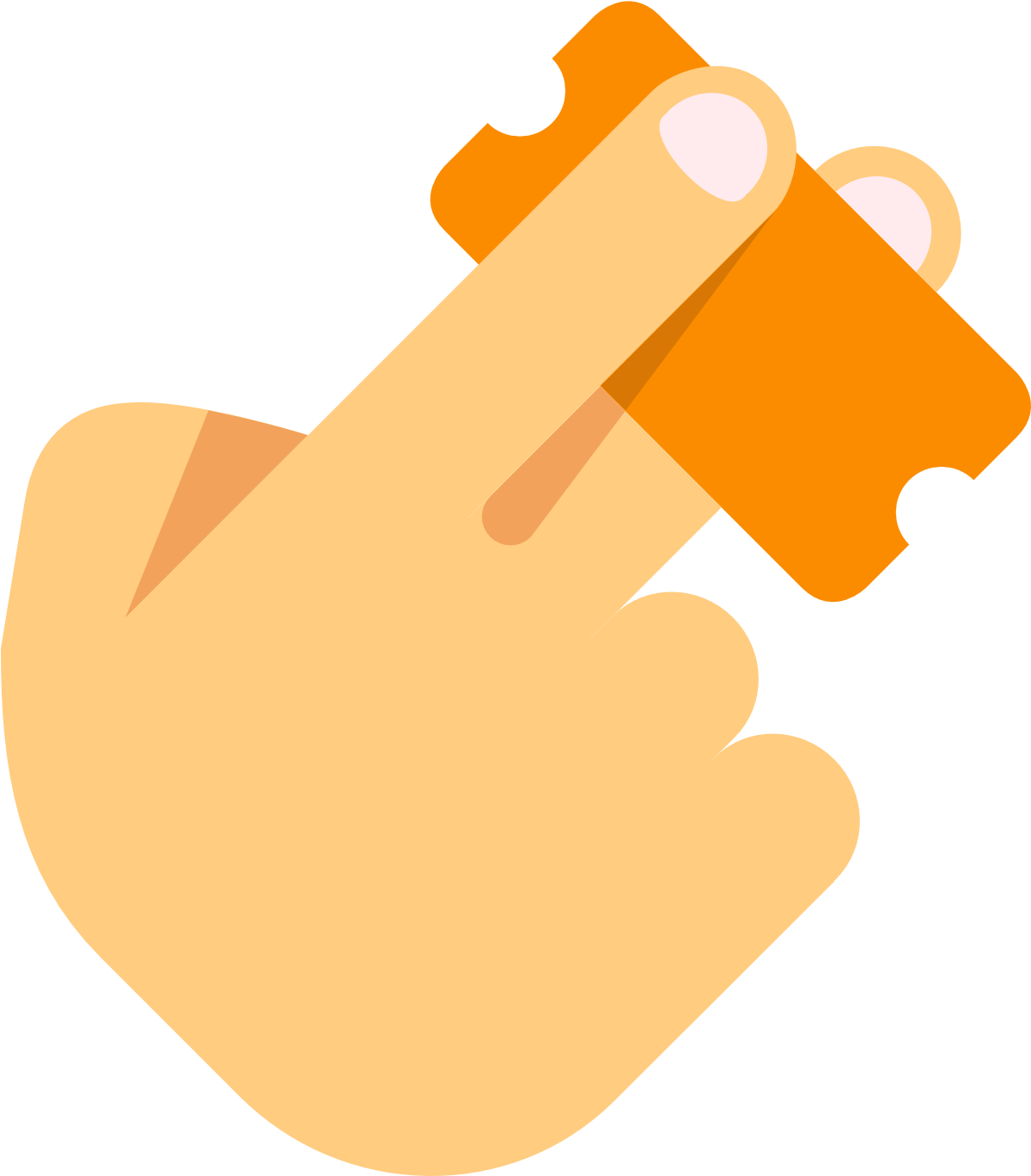 The Icon Is A Hand With Its Index Finger And Middle - Hand With Tickets Icon (1600x1600), Png Download