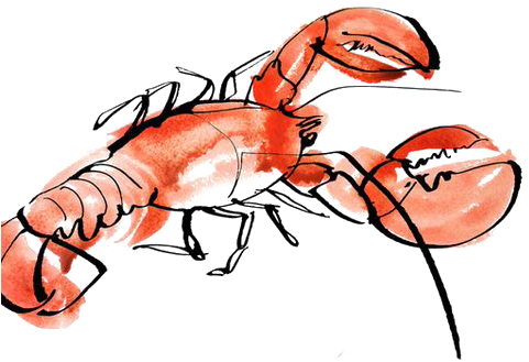 Lobster Seafood Painting Illustration - Lobster Art (564x564), Png Download