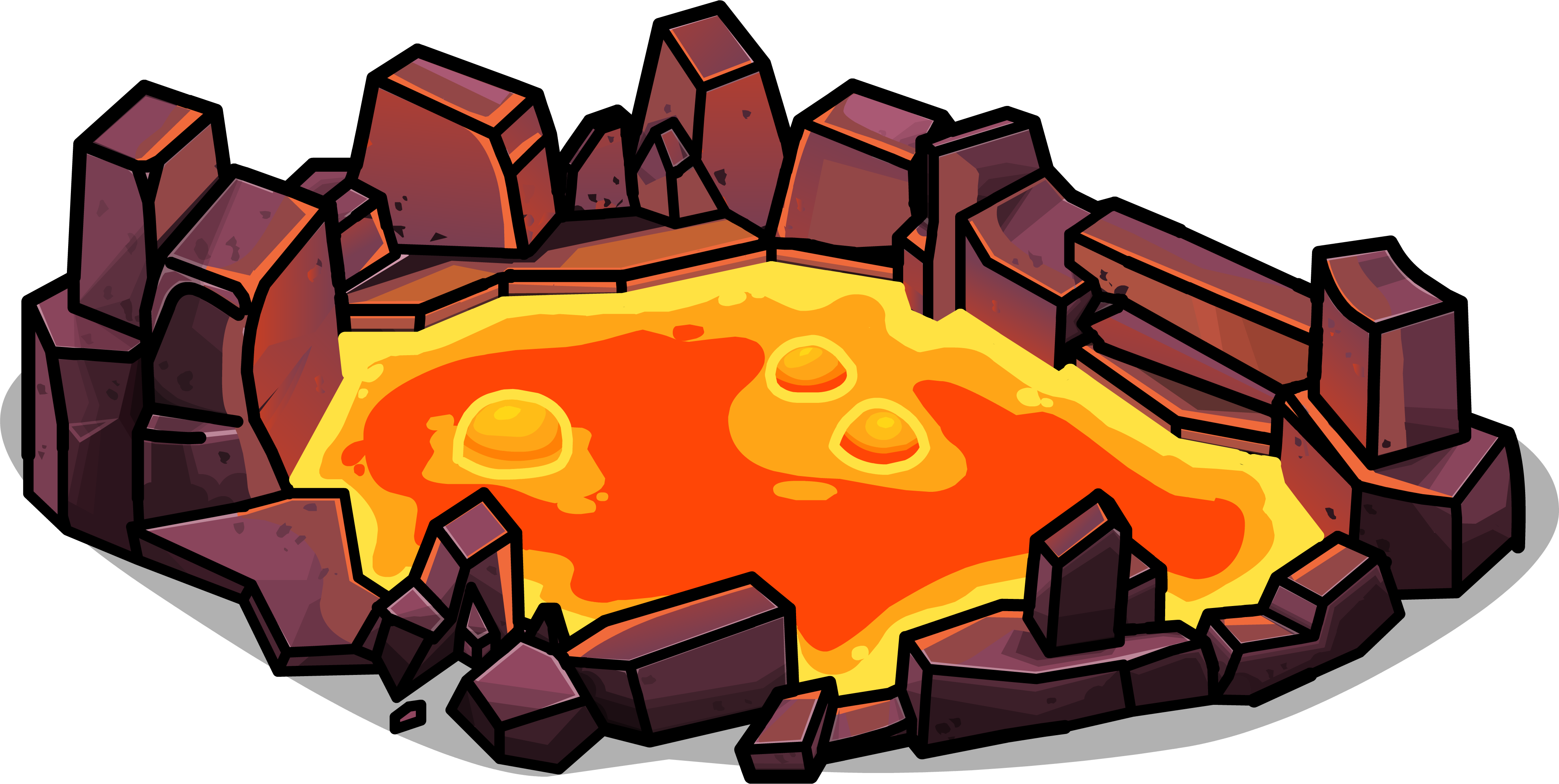 Lava Pool - Illustration (3958x1991), Png Download