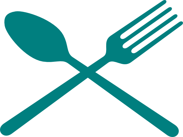 Fork And Spoon Cross Clip Art At Clker - Spoon And Fork Clipart Png (600x448), Png Download