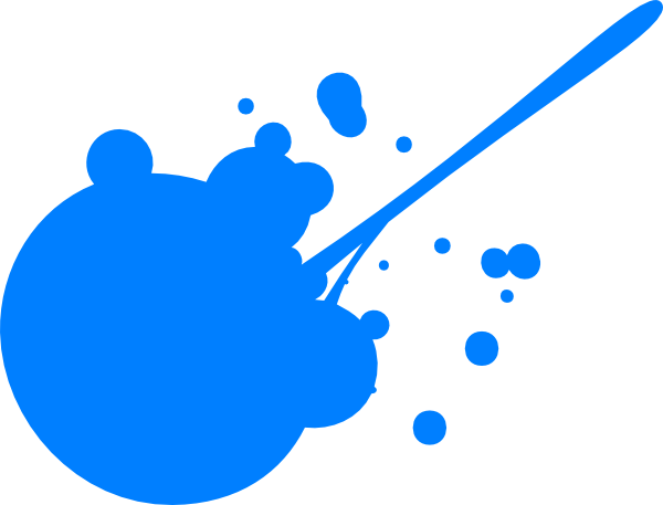 Small - Blue Paint Splatter Transparent (600x457), Png Download