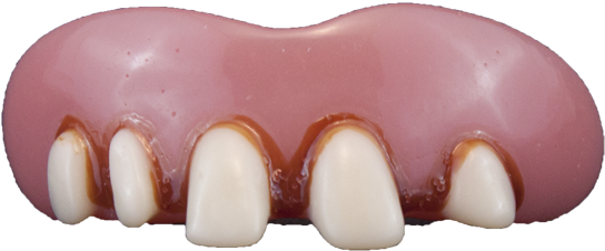 10051 Billy Bob Orig - Billy Bob Teeth 30000 Red Neck Teeth (600x252), Png Download