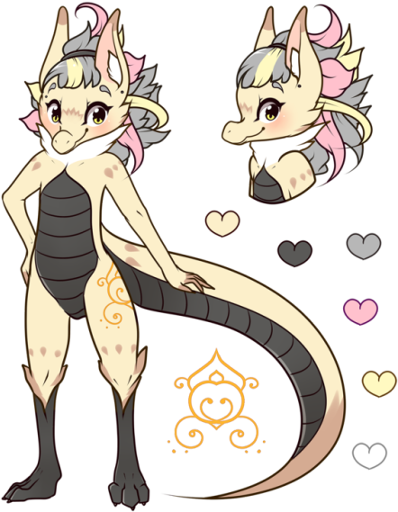 My New Dragon Oc - Cartoon (500x600), Png Download