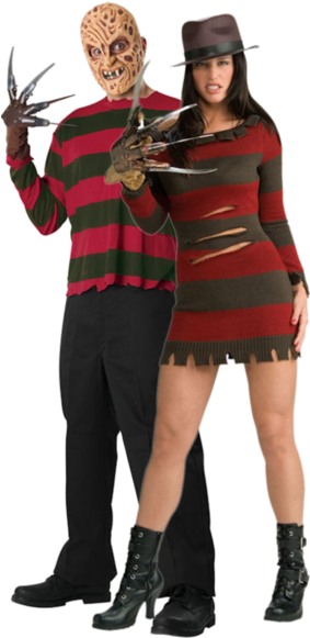 His And Hers Freddy Krueger Costumes - Mr And Mrs Freddy Krueger Costumes (366x580), Png Download