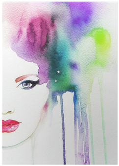 Woman Portrait - Watercolor Painting (400x400), Png Download
