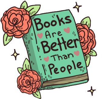 Books Are Better Than People (375x360), Png Download