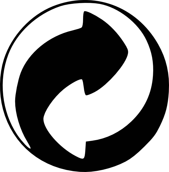 Small - Logo Recyclage Noir Et Blanc (588x599), Png Download