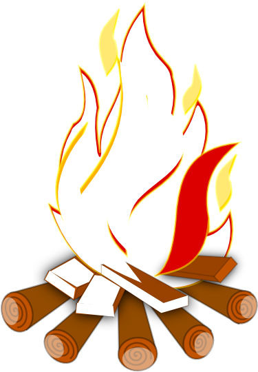 Flame Clipart Bonfire - Bonfire Clipart (426x591), Png Download