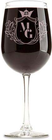 Engraved Anniversary Wine Glass - Wine Cup Mockup Free (283x600), Png Download