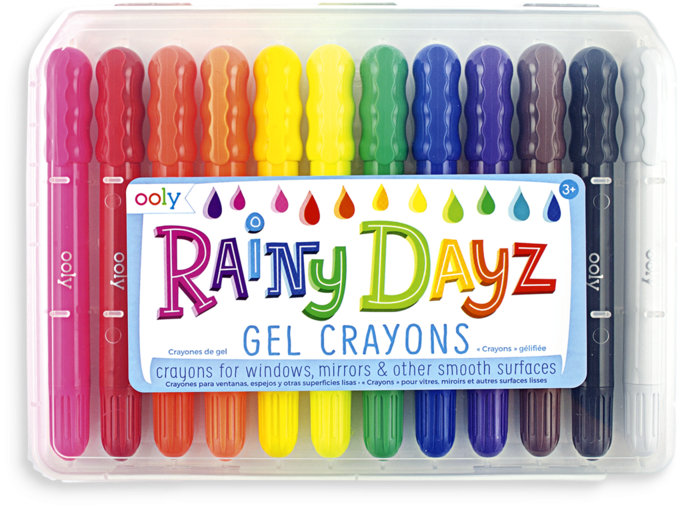 Little Wonder Coloring Gift Set For Girls - Rainy Dayz Gel Crayons - Set Of 12 (800x800), Png Download