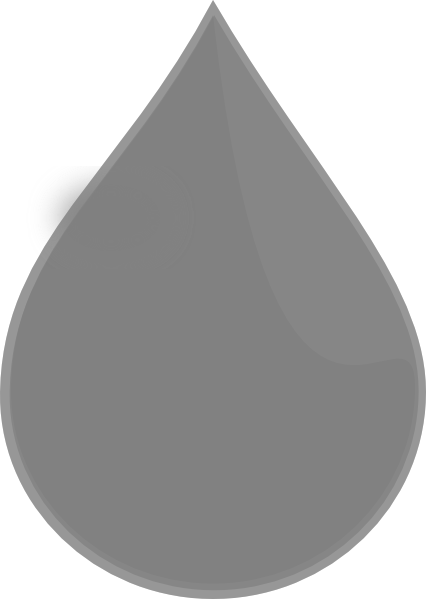 Raindrop Clipart Grey - Circle (426x599), Png Download