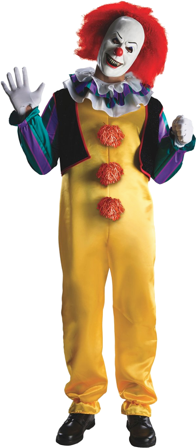 Pennywise Clown Costume & Mask - Killer Clown Costume Kids (451x919), Png Download