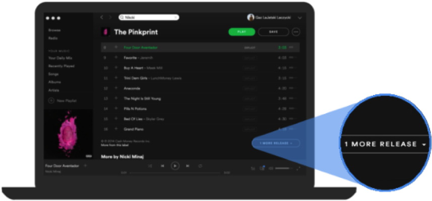 Find More Releases Of The Same Album In The Bottom-right - Play Clean Songs On Spotify (865x409), Png Download