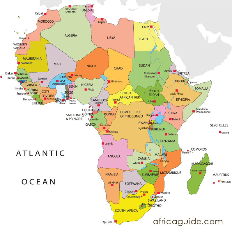 Map Of Africa - Political Map Of Africa (800x799), Png Download