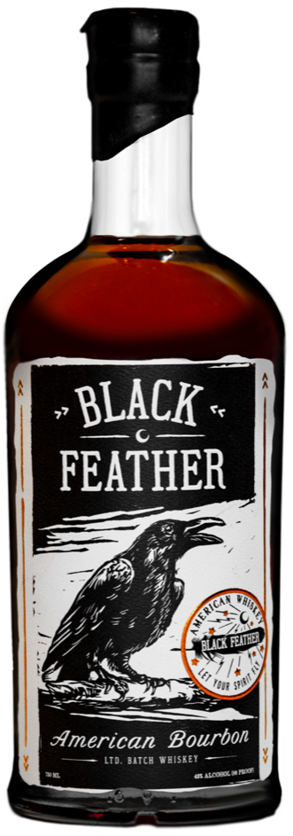 Black Feather Whiskey Bottle Copy - Bourbon Whiskey (677x1200), Png Download
