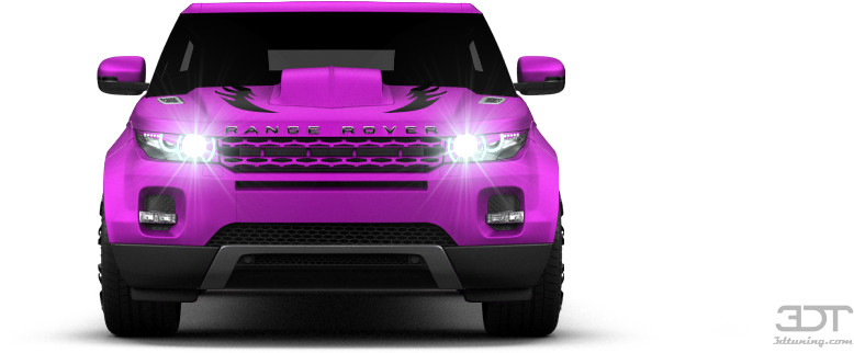 Range Rover Evoque 3 Door Crossover - Purple Range Rover Png (1004x373), Png Download