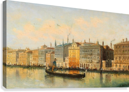 Gondel In Venedig Canvas Print - Gondola (429x304), Png Download