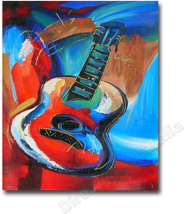 Download Music Art Abstract Modern Painting Oil On Canvas For Guitar Painting Modern Full