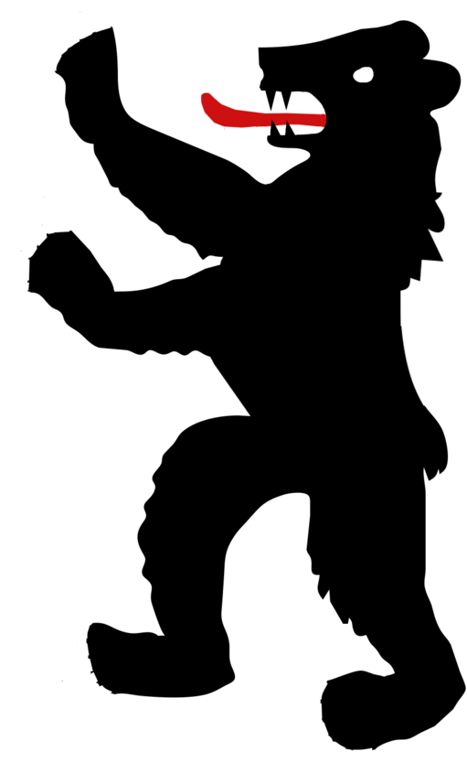 Silhouetted Heraldic Bear By Rarayn - Appenzell Innerrhoden Flag (894x894), Png Download