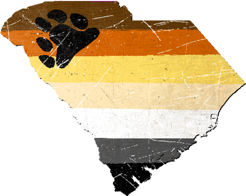 South Carolina Silhouette Bear Pride Flag - South Carolina (500x500), Png Download