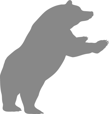 Download Bear On Hind Legs - Bear On Hind Legs Silhouette - Full Size