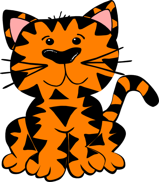 Tiger Clip Art - Cartoon Animal With No Eyes (522x596), Png Download