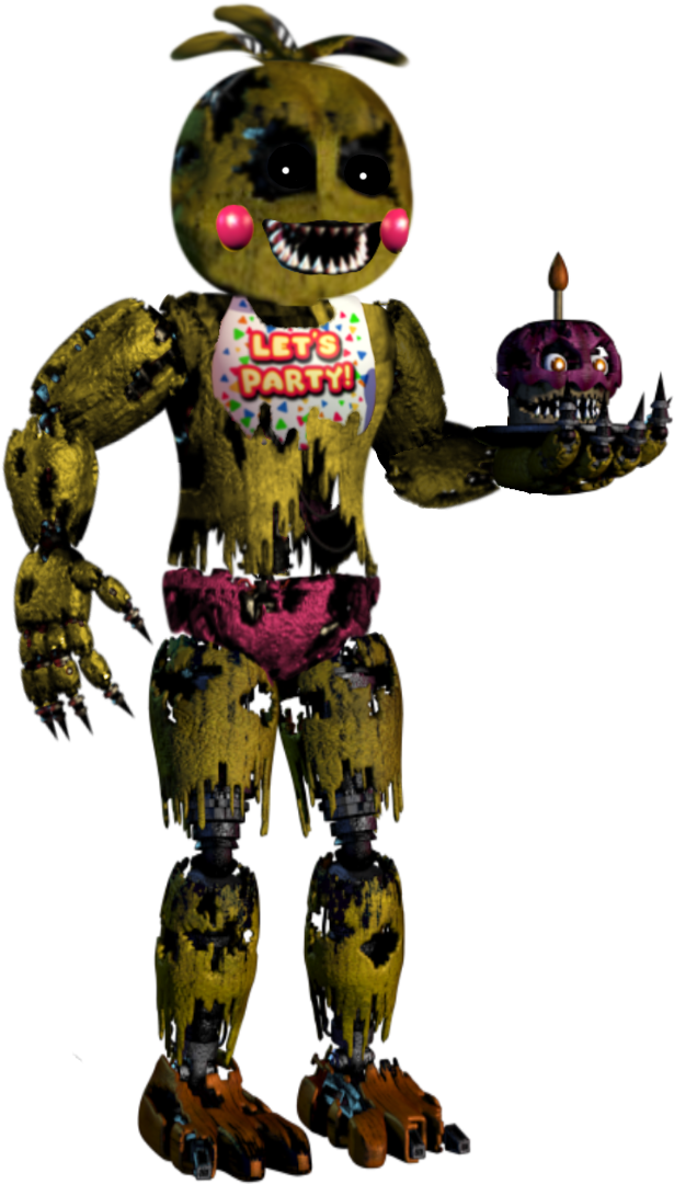 Nightmare Toy Chica - Fnaf Nightmare Toy Chica (1181x1181), Png Download