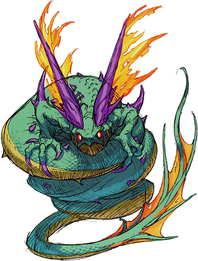 Member - Breath Of Fire 3 Tiamat (397x523), Png Download