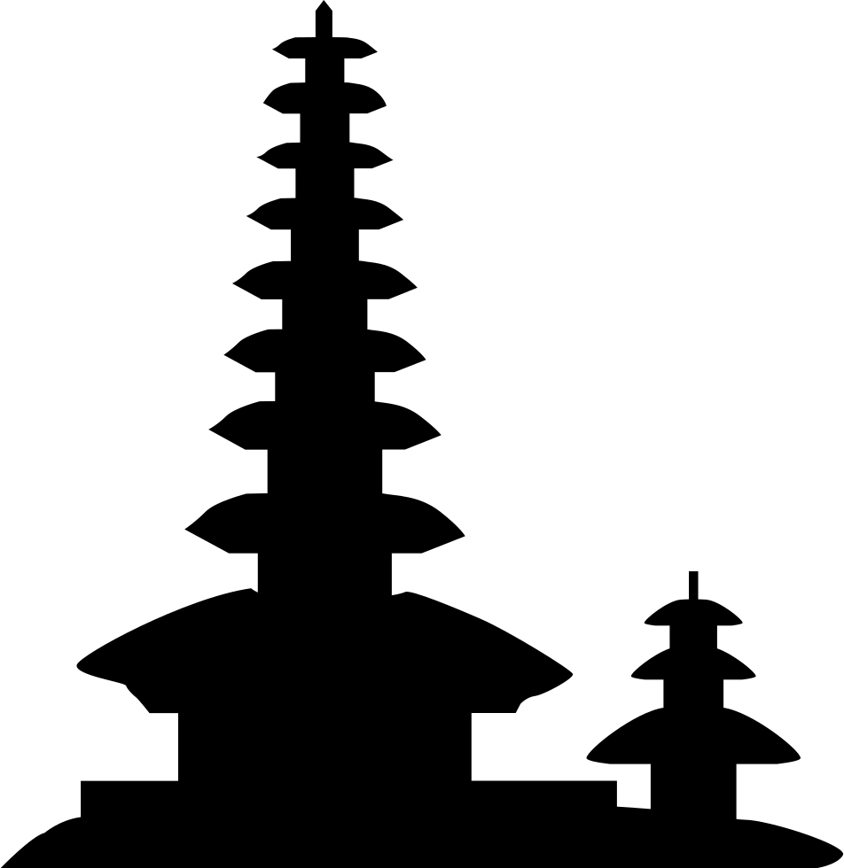 Dragon And Tiger Pagodas Comments - Chinese Architecture Silhouettes Transparent (952x980), Png Download